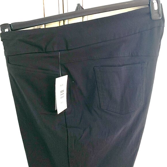 NWT Alia Plus Tech Stretch Slim Leg Pull-on Black Pants size 22 Regular - $48 - Picture 2 of 7